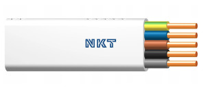 Przewód YDYp 5x1,5 żo 450/750V instal biały, krążek 100mb; NKT CABLES