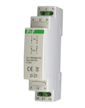 Zasilacz impulsowy 12V DC 1,0A 1M; ZI-20, F&F FILIPOWSKI