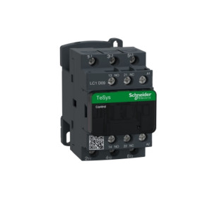 Stycznik mocy TeSys D 3P 9A 4kW AC-3 400V, cewka 24VAC, styki pomocnicze 1NO 1NC (1Z 1R), zaciski śrubowe; LC1D09B7, SCHNEIDER ELECTRIC