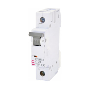 Wyłącznik nadprądowy 1P C 20A 6kA AC, ETIMAT 6 1p C20; 002141517, ETI POLAM