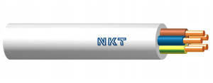 Przewód YDY 5x6 żo 450/750V biały, krążek 100m; NKT CABLES