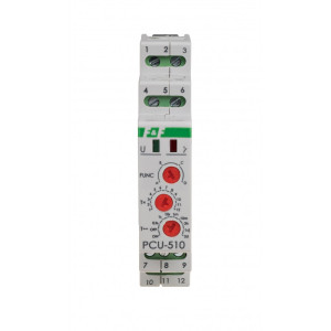 Przekaźnik czasowy wielofunkcyjny, styki: 2P, U=230VAC i 24VAC/DC, I=2x8A, 1sek-576h, 1M; PCU-510DUO, F&F