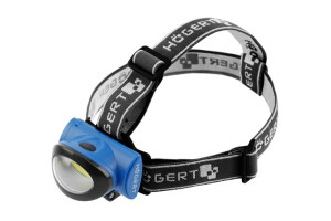 Latarka LED czołowa HOGERT 3x AAA (bez baterii), 3W, 160lm, 6400K, 10m, IP20, niebieski