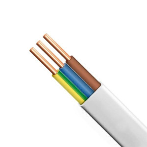 Przewód YDYp 3x2,5 żo 450/750V instalacyjny biały, krążek 100m; DAMIR