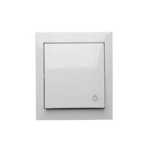 SIMON AQUACLICK Przycisk natynkowy światło hermetyczny IP44 10A 250V, zaciski śrubowe, biały; ACS1/11 KONTAKT-SIMON