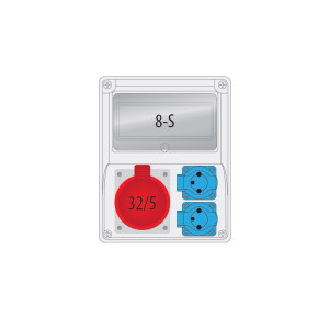 Rozdzielnica R-BOX 240 8S 1X32/5,2X230V puste okno