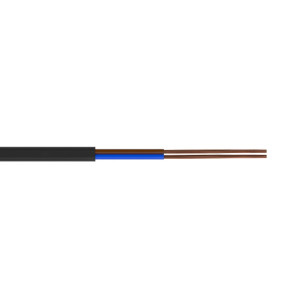Przewód OMY 2x1,5 H03VV-F oponowy, mieszkaniowy 300/300V, CZARNY, krążek 100m