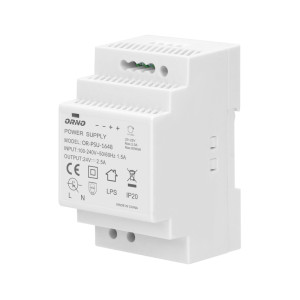 Zasilacz na szynę DIN 24VDC, 2,5A, 60W, 3M