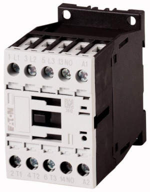 Stycznik mocy DILM 4kW/400V, sterowanie 24VDC, 9A 3P, 1NO, zaciski śrubowe; DILM9-10(24VDC); EATON