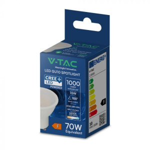 Żarówka LED GU10 10W 1000lm 6500K Zimna, Chip CREE, 6 Lat Gwarancji; 218806 V-TAC