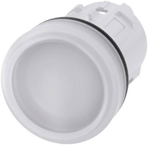 Lampka sygnalizacyjna, 22mm, okrągła, tworzywo, biała, gładka, SIRIUS ACT; 3SU1001-6AA60-0AA0, SIEMENS