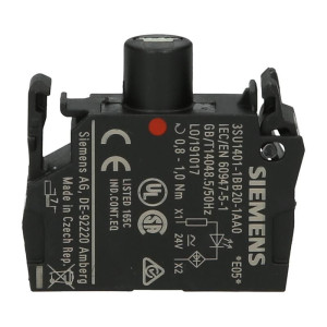 Oprawka moduł LED 24V AC/DC czerwony, montaż czołowy, zaciski śrubowe, SIRIUS ACT; 3SU1401-1BB20-1AA0, SIEMENS