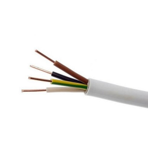 YDY4x1,0żo 450/750V przewód instalacyjny okrągły biały, żyły : ŻO, SZ, BR, CZ; 5907702810492; ELEKTROKABEL