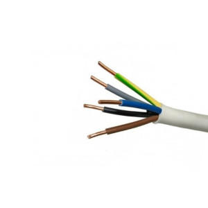 Przewód YDY 5x4 żo 450/750V instalacyjny okrągły biały; ELEKTROKABEL