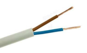Przewód warsztatowy OWY 2x2,5 H05VV-F oponowy 300/500V, linka, BIAŁY, krążek 100m; ELEKTROKABEL