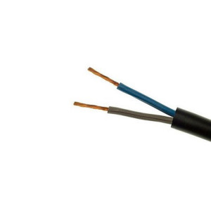 Przewód gumowy OW 2x1,5 H05RR-F 300/500V linka, czarny w gumie; ELEKTROKABEL
