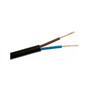 Przewód mieszkaniowy OMYp 2x1,5 H03VVH2-F 300/300V linka, płaski czarny; ELEKTROKABEL