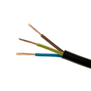Przewód warsztatowy OWY 3x1,5 żo H05VV-F oponowy 300/500V, linka, CZARNY, krążek 100m; ELEKTROKABEL