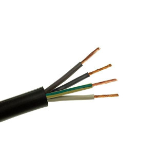 Przewód warsztatowy OWY 4x1,5 żo H05VV-F oponowy 300/500V, linka, CZARNY, krążek 100m; ELEKTROKABEL