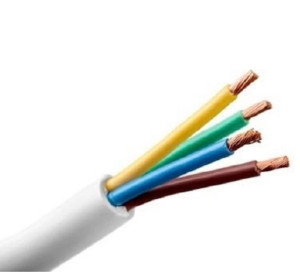 Przewód warsztatowy OWY 4x1,0 żo H05VV-F oponowy 300/500V, linka, BIAŁY, krążek 100m; ELEKTROKABEL