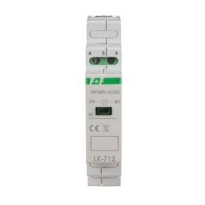 Lampka kontrolna modułowa LED 1-fazowa zielona, 1x130÷260VAC/DC+N; LK-712G-130-260V, F&F