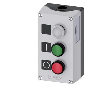 Kaseta sterownicza SIRIUS ACT 3-punktowa (Lampka 24V / Zielony 1NO / Czerwony 1NC), Szara; 3SU1803-0AB00-2AB1 SIEMENS