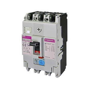 Wyłącznik mocy 3P 100A 16kA, wyzwalanie termo-magnetyczne, nastawa termiczna 63-100A, EB2S 160/3LA 100A 3p; 004671883 ETI