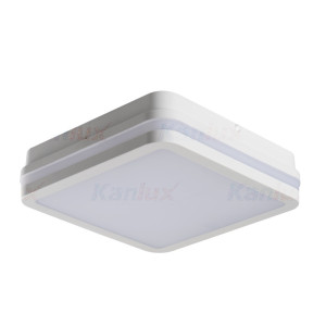 Plafoniera LED z czujnikiem ruchu , kwadratowa , 1550lm, 4000K, IP54, biała BENO 18W NW-L-SE W