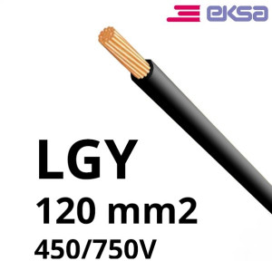 Przewód LgY 120 czarny H07V-K jednożyłowy, żyła giętka; PRYSMIAN