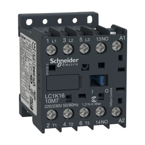 Stycznik miniaturowy TeSys K 3P 16A 7,5kW 400VA AC-3, styki: 1NO(1Z), cewka 230VAC, zaciski śrubowe; LC1K1610P5 SCHNEIDER ELECTRIC