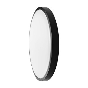 Plafon LED 18W 4000K IP44 Okrągły Czarna Ramka 225mm – Oprawa Sufitowa V-TAC