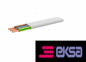 Przewód YDYp 3x2,5 żo 450/750V CPR, biały, krążek 100m; PRYSMIAN