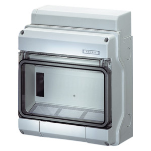 Rozdzielnica natynkowa, IP54, 1x9 modułów, 238x200x111, z zaciskami bezśrubowymi Fixconnect; KV 1509, HENSEL