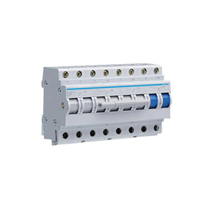 Przełącznik zasilania modułowy 3P+N I-0-II 63A 400VAC 8-modułów (sieć-agregat); SF463, HAGER