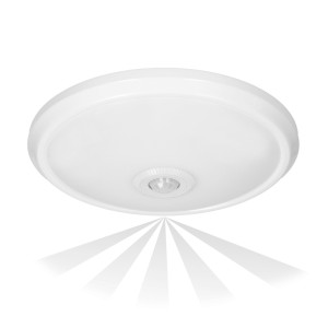 Plafon ZONDA LED EMERGE12W, biały, PC, czujnik PIR