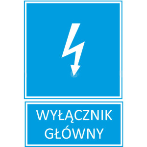 Wyłącznik główny tabliczka TZI 148X210S