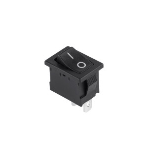 Łącznik kołyskowy 0-1 mały 3x2x1,5cm, 3A/250V czarny MRS-101-2