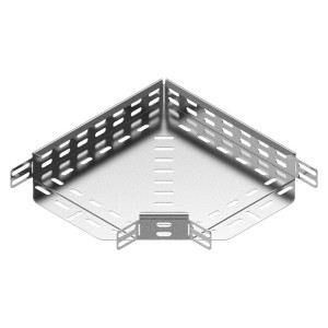 Kolanko korytka 90 stopni szerokość 300mm wysokość 42mm, grubość blachy 0,7mm, KKL300H42; 142130 BAKS