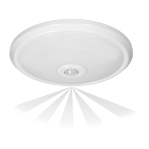 Plafon z czujnikiem ruchu LED 12W ZONDA, 800lm, IP20, 4000K, poliwęglan mleczny, biały