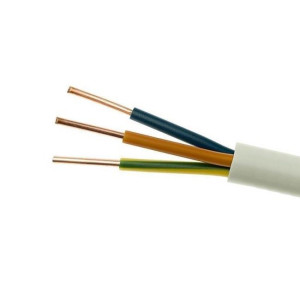 Przewód YDY 3x1,5 żo 450/750V instalacyjny okragły biały; ELEKTROKABEL