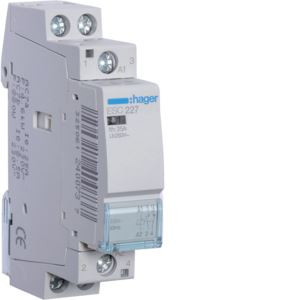 Stycznik 230VAC 1NO+1NC 25A AC-7a/b modułowy 1M; ESC227, HAGER
