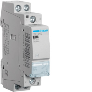 Stycznik 24VAC 1NO+1NC 25A AC-7a/b modułowy 1M; ESD227, HAGER