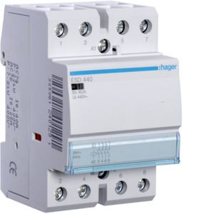 Stycznik 24VAC 4NO 40A AC-7a/b modułowy 3M; ESD440, HAGER