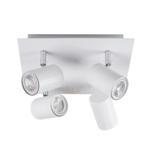Oprawa ścienno-sufitowa EVALO EL-4O W-SR 4xmax 10W, GU10, biała