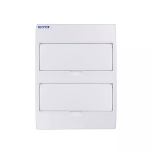 ROZDZIELNICA MODUŁOWA S24 (2x12) NATYNKOWA IP40 Z OSŁONĄ W KOLORZE BIAŁYM Z ZACISKAMI N+PE