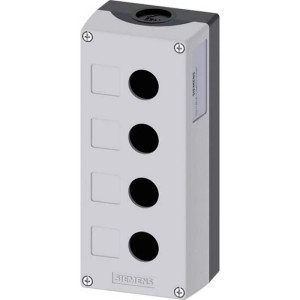 Obudowa kasety sterowniczej 4-otworowa 22mm z miejscem na etykietę, 2 przepusty M25, tworzywo czarno-szara IP68, SIRIUS ACT; 3SU1804-0AA00-0AB1, SIEMENS
