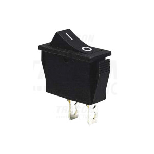 Łącznik kołyskowy 0-1 mały, 1x2,8x3,1cm 16(6)A, 250VAC czarny