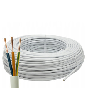 Przewód YDY 3x1,5 żo 450/750V instalacyjny okragły biały, krążek 100m