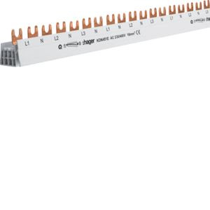 Szyna łączeniowa 2P 80A 16mm2 widełkowa do RCCB 2P (L+N) 54M; KDN451E HAGER