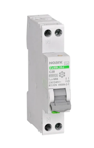Wyłącznik różnicowoprądowy z członem nadprądowym /kombinowany B16A 1P 30mA typ A, Ex9BL20J 117473, NOARK ELECTRIC